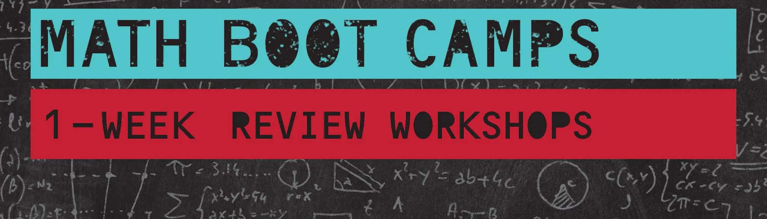 math bootcamp - 1-week review workshops