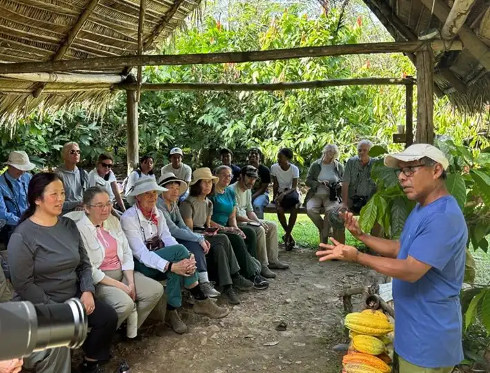 Learning about cacao at the Maya Center