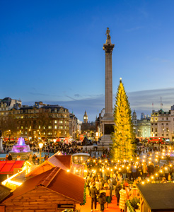 Trafalgar Square at Christmas