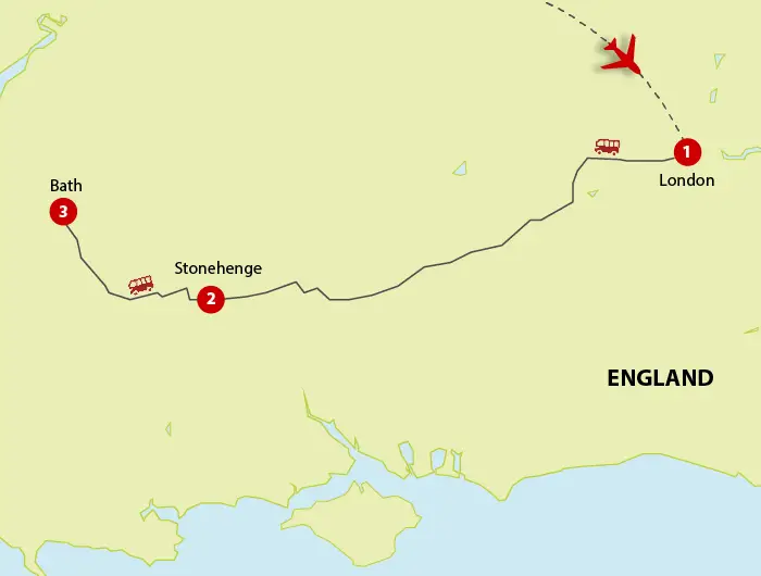 Historical England tour map