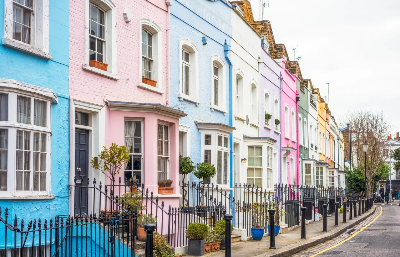 Colorful houses in London