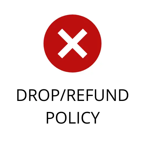 Drop Refund Policy