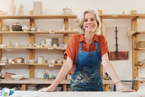 woman in ceramics studio